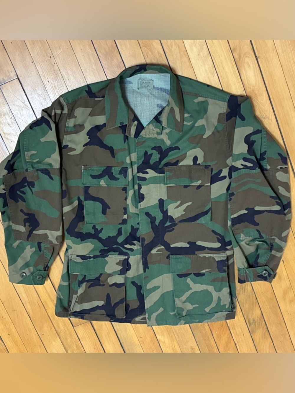 Men's BDU Woodland Camo shirt-military surplus
